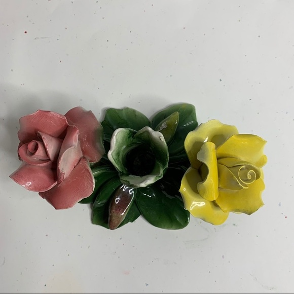 CAPODIMONTE PORCELAIN CANDLE STICK HOLDER - Picture 2 of 9